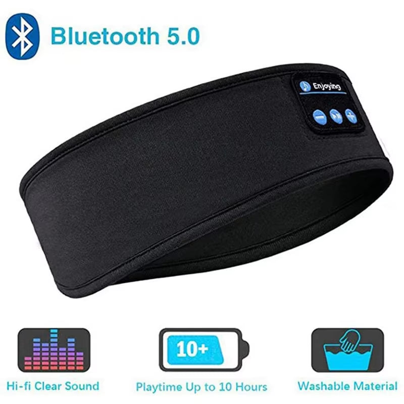 Wireless Bluetooth 5.0 Sleep/Sport Eye Mask Headband with Earbuds