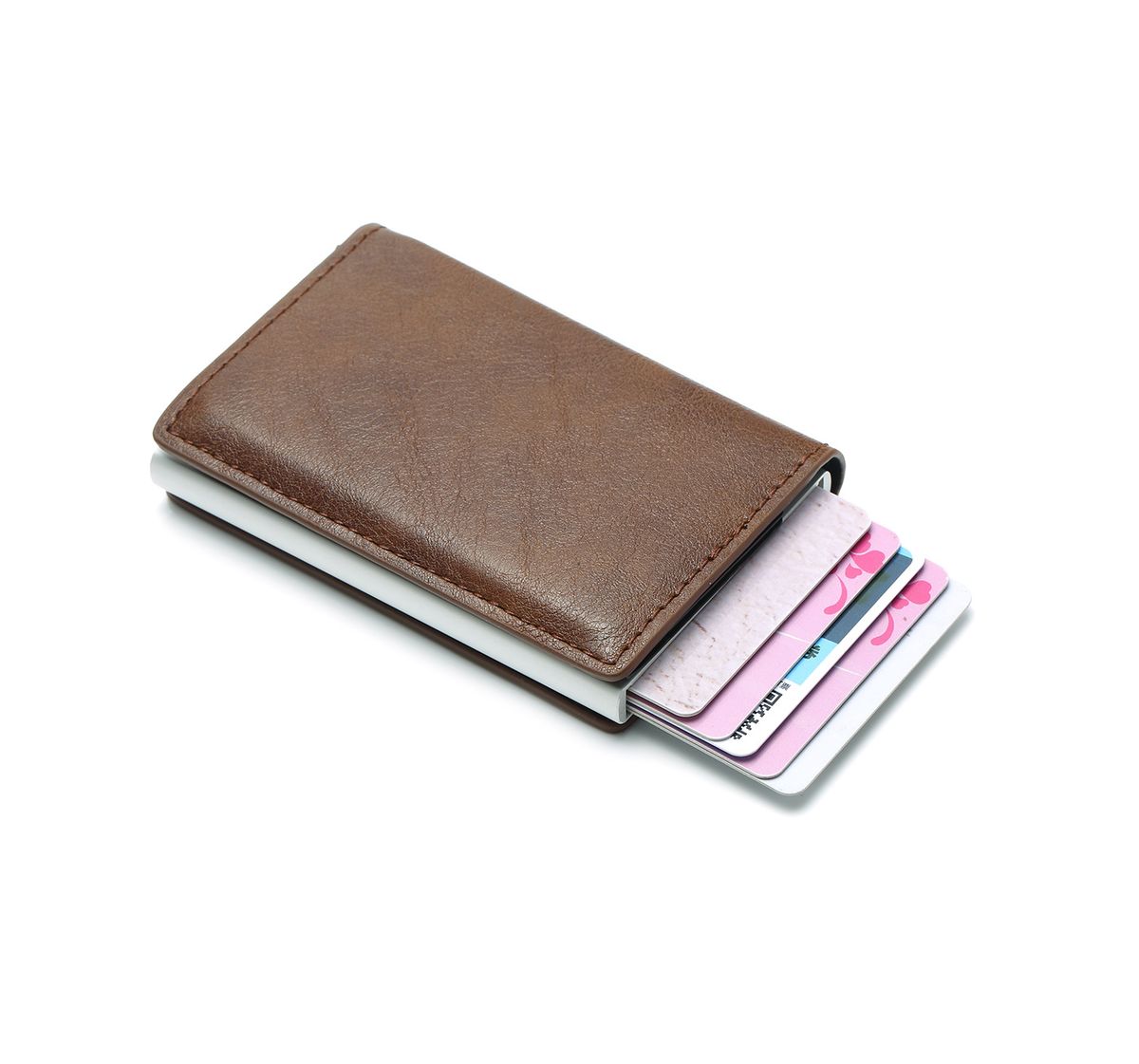 Premium RFID Protected Credit Card Pop Up Wallet With money Clip