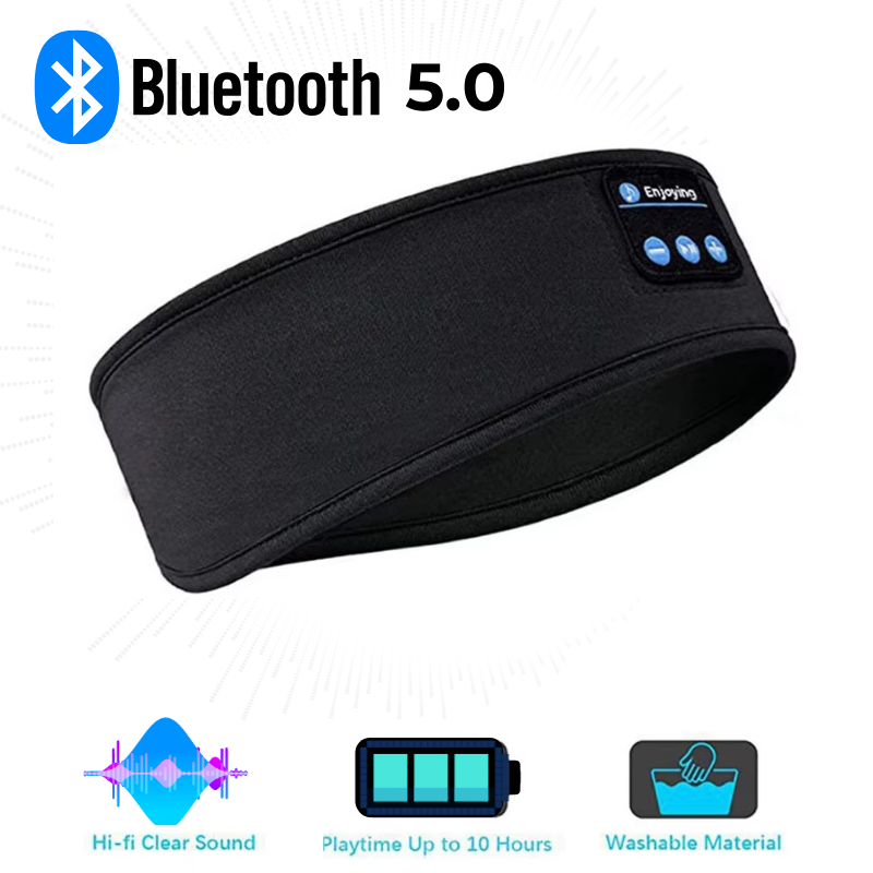 Wireless Bluetooth 5.0 Sleep/Sport Eye Mask Headband with Earbuds