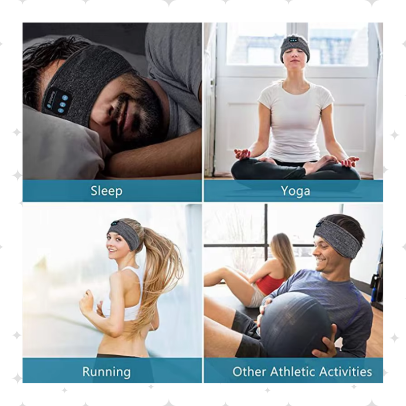 Wireless Bluetooth 5.0 Sleep/Sport Eye Mask Headband with Earbuds