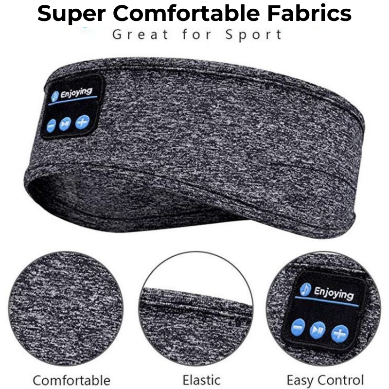 Wireless Bluetooth 5.0 Sleep/Sport Eye Mask Headband with Earbuds