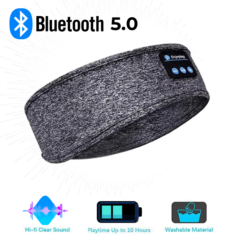 Wireless Bluetooth 5.0 Sleep/Sport Eye Mask Headband with Earbuds