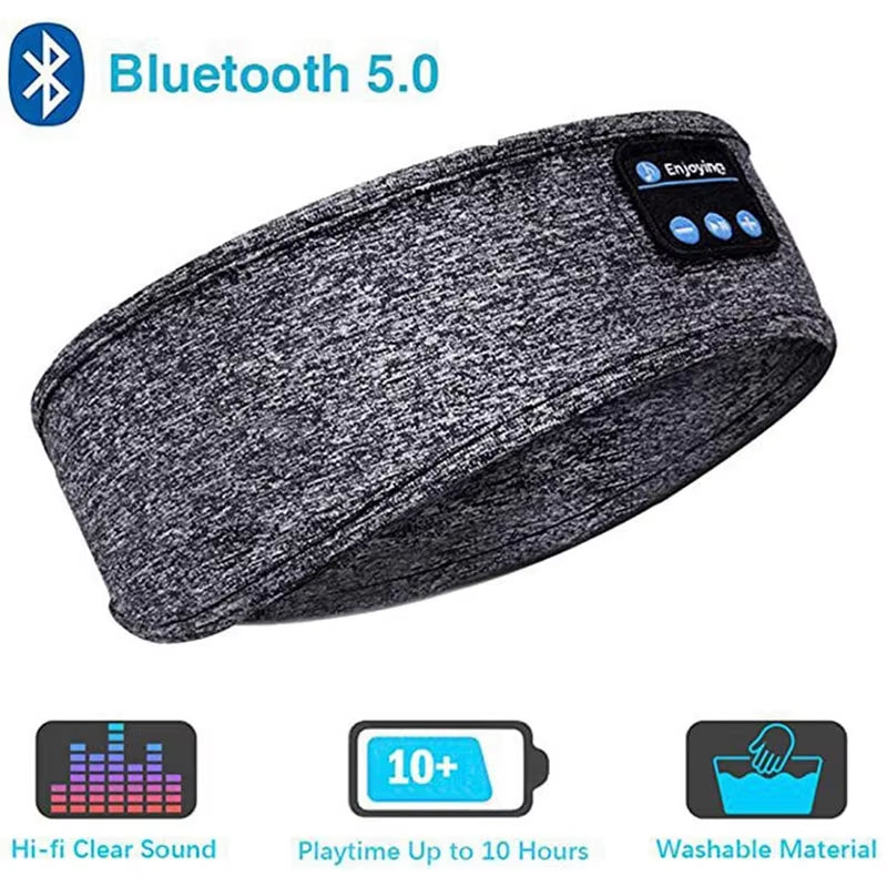 Wireless Bluetooth 5.0 Sleep/Sport Eye Mask Headband with Earbuds