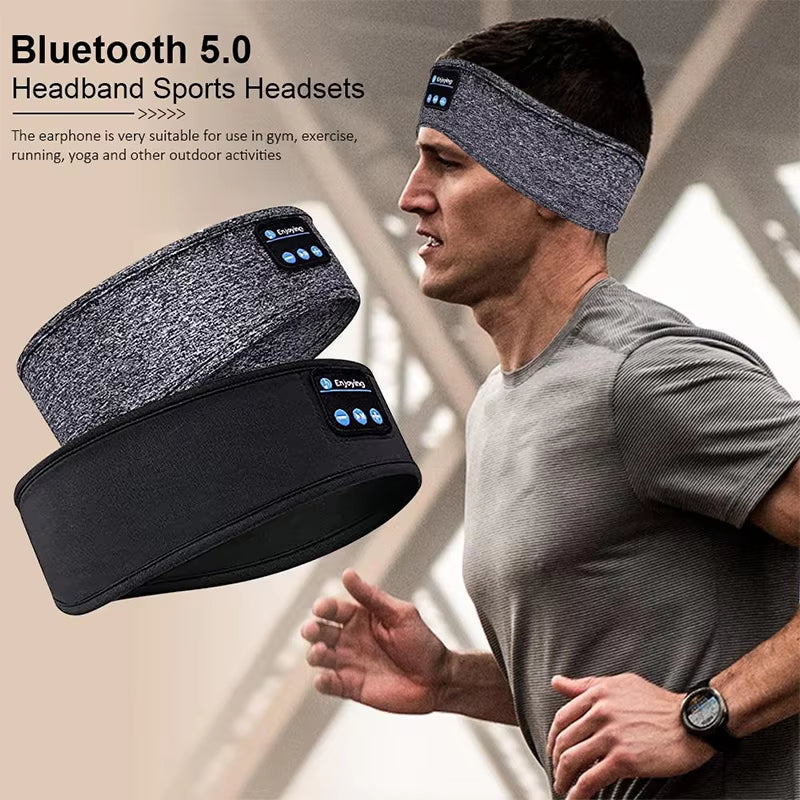 Wireless Bluetooth 5.0 Sleep/Sport Eye Mask Headband with Earbuds