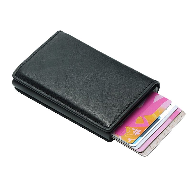 Premium RFID Protected Credit Card Pop Up Wallet With money Clip