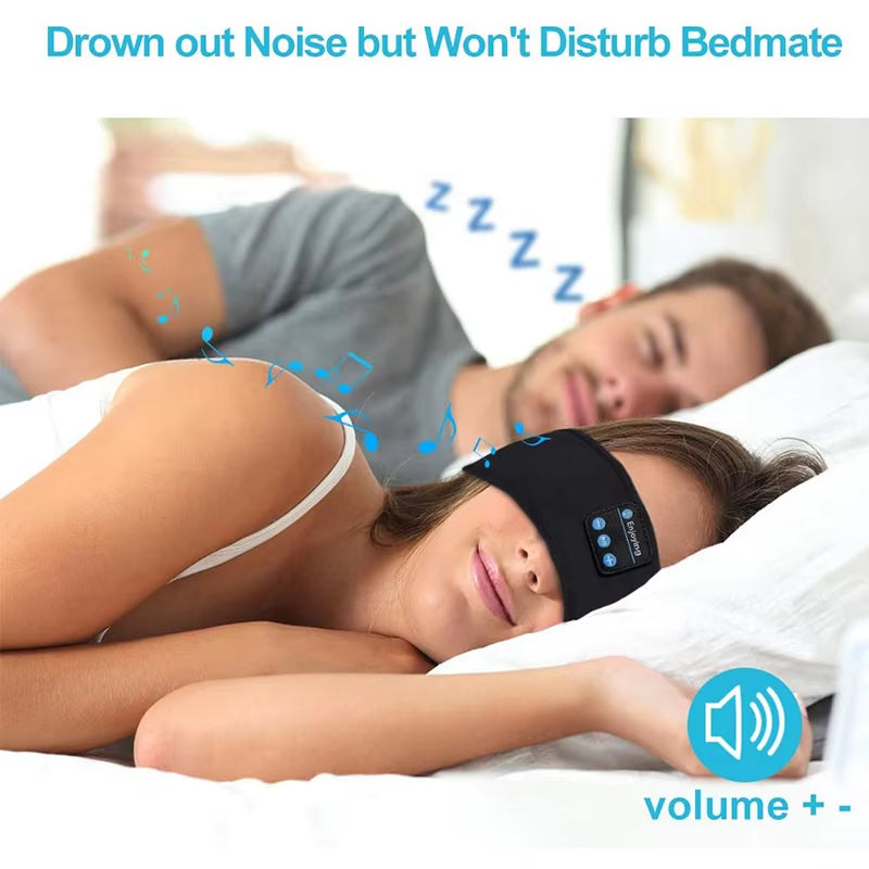 Wireless Bluetooth 5.0 Sleep/Sport Eye Mask Headband with Earbuds